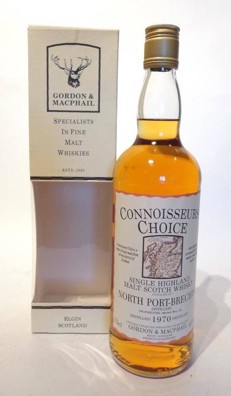 Lot 1390 - North Port-Brechin 1970 Connoisseurs Choice, map label, distilled in 1970 and bottled by Gordon...