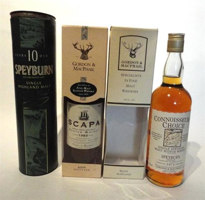 Lot 1411 - Speyburn 1971 Connoisseurs Choice, map label, distilled in 1971 and bottled by Gordon &...