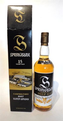 Lot 1413 - Springbank 15 Year Old Circa 1980's, old style black and white label with gothic 'S', Mitchell...