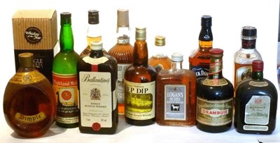 Lot 1425 - Vintage Whisky and Liquers circa 1950-1990 Comprising: Buchann's De Luxe, spring cap; Evan Williams