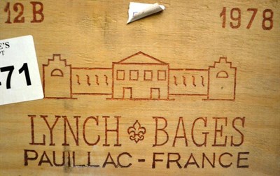 Lot 1005 - Chateau Lynch Bages 1978, Pauillac, owc (twelve bottles)