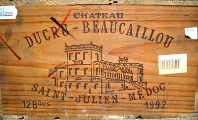 Lot 1012 - Chateau Ducru-Beaucaillou 1992, St Julien, owc (twelve bottles)