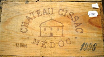 Lot 1017 - Chateau Cissac 1996, Haut Medoc, owc (twelve bottles)