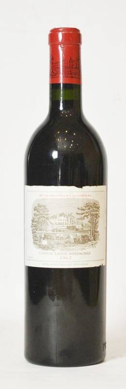Lot 1035 - Chateau Lafite Rothschild 1962, Pauillac, Rebouchage fait par le Maitre de Chai du Chateau en...