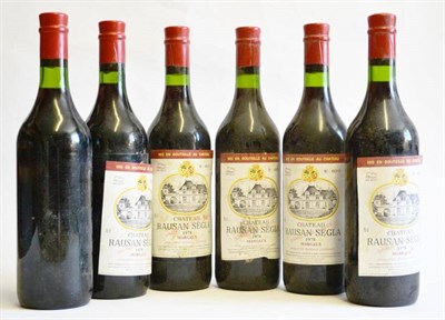 Lot 1040 - Chateau Rausan Segla 1978, Margaux (x6) (six bottles) U: all into neck, two label detached, one...