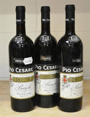 Lot 1071 - Pio Cesare Barolo DOCG 1993, Piedmont (x3) (three bottles) U: some loose dates