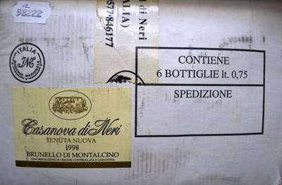 Lot 1081 - Casanova di Neri Tenuta Nuova Brunello di Montalcino DOCG 1998, Tuscany, half case, oc (six...