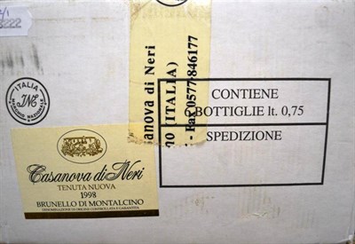 Lot 1082 - Casanova di Neri Tenuta Nuova Brunello di Montalcino DOCG 1998, Tuscany, half case, oc (six...