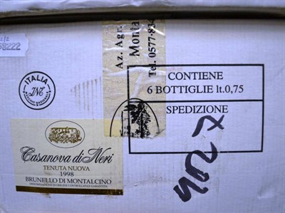 Lot 1083 - Casanova di Neri Tenuta Nuova Brunello di Montalcino DOCG 1998, Tuscany, half case, oc (six...
