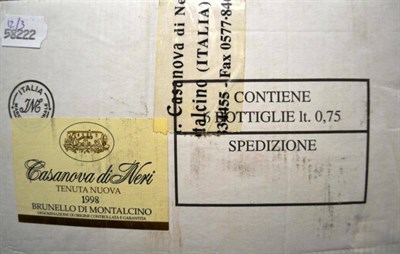 Lot 1084 - Casanova di Neri Tenuta Nuova Brunello di Montalcino DOCG 1998, Tuscany, half case, oc (six...