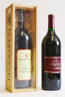 Lot 1096 - Plantagenet 1996, Mount Barker cabernet sauvignon, magnum, owc; J Lohr Seven Oaks Paso Robles,...