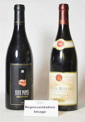 Lot 1103 - Charles Melton Nine Popes 2000, Barossa Valley (x3); Cote Rotie 2001, Guigal (four bottles)