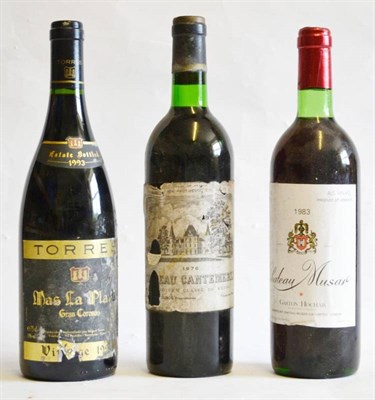 Lot 1121 - Chateau Musar 1983; Chateau Cantemerle 1976; Miguel Torres Mas La Plana Cabernet Sauvignon...