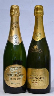 Lot 1131 - Bollinger Grand Anne 1989, vintage champagne; Perrier Jouet NV (two bottles) U: 5mm