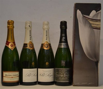 Lot 1133 - Laurent Perrier 1996, vintage champagne; Laurent Perrier NV, NV champagne, magnum; Pol Roger NV...