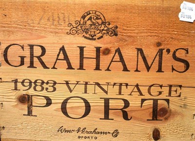 Lot 1144 - Graham 1983, vintage port, owc (twelve bottles)