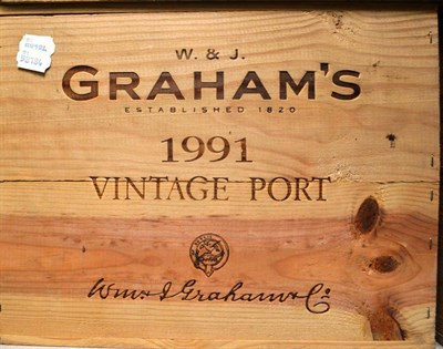 Lot 1153 - Graham 1991, vintage port, owc (twelve bottles)