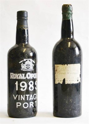 Lot 1177 - Croft 1960, vintage port; Real Companhia 1983, vintage port (two bottles) U: croft capsule...