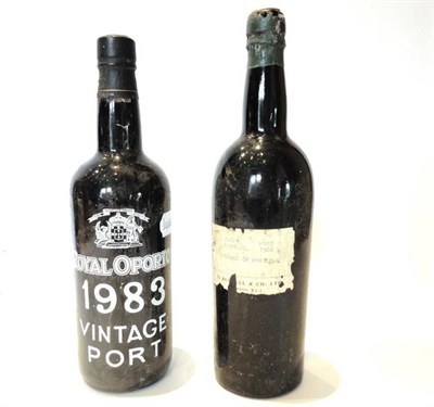 Lot 1178 - Croft 1960, vintage port; Real Companhia 1983, vintage port (two bottles) U: croft capsule...