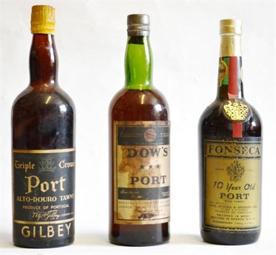 Lot 1187 - Fonseca 10 Year Old Port, tawny port; Dow, Specially Imported Under Licence from the Government...