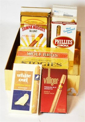 Lot 1190 - A Collection of Over 100 Assorted Cigars Including; Wolf Bros Conestoga Stogies, box of 50,...