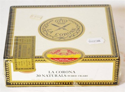 Lot 1201 - La Corona Naturals (Naturales), box of 30, in original cellophane wrapper, label to base reads made