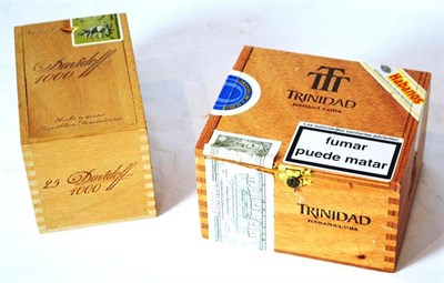 Lot 1228 - Trinidad Reyes, box of 24, OIK, MAR 004; Davidoff 1000, box of 8 (cellophane wrapped),...