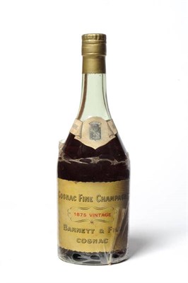 Lot 1230 - Barnett & Fils 1875, Fine Champagne Cognac, retains most of cellophane wrap to body U: 6cm to...