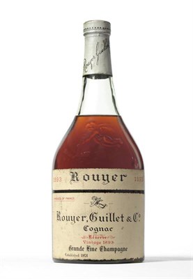 Lot 1231 - Rouyer Guillet & Co 1893, grande fine champagne cognac, bottled circa 1930 (?) U: 4cm