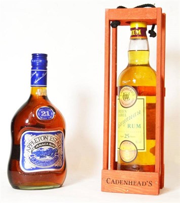 Lot 1233 - Appleton Estate 21 Year Old Jamaica Rum, 70cl, 43%; Cadenhead's Guyanan 25 Year Old Green Label...