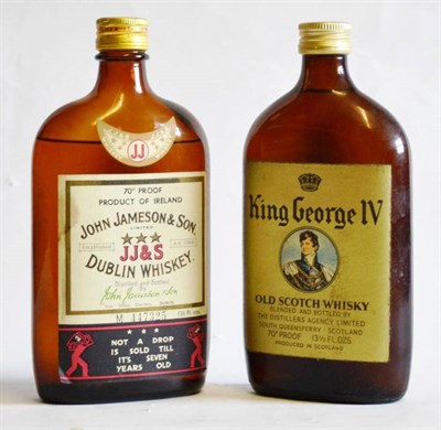 Lot 1262 - King George IV, Old Scotch Whisky, The Distillers Agency Ltd, 13 1/3 fl ozs, 70°; John Jameson...