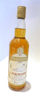 Lot 1266 - Linkwood 12 Year Old Managers Dram, bottled 1999, bottle No. 933, 70cl, 59.5% U: into neck