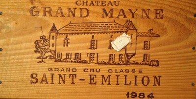 Lot 1045A - Chateau Grand Mayne 1984, St Emilion, half case, owc