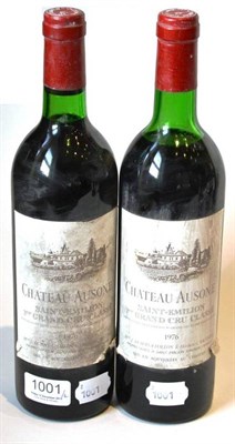 Lot 1001 - Chateau Ausone, St Emilion 1976 (x2) (two bottles) U: into neck, upper shoulder