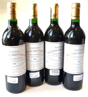 Lot 1002 - Chateau Bahans Haut-Brion 1989, Pessac-Leognan (x4) (four bottles) U: high fill or into neck