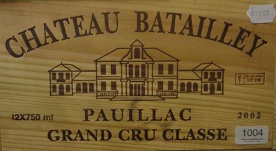 Lot 1004 - Chateau Batailley 2002, Pauillac, owc (twelve bottles)