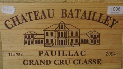 Lot 1006 - Chateau Batailley 2004, Pauillac, owc (twelve bottles)