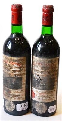 Lot 1014 - Chateau Clos Rene 1979, Pomerol (x2) (two bottles) U: into neck, tears to labels