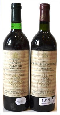 Lot 1015 - Chateau Cos d'Estournel 1978, St Estephe; Chateau Palmer 1976, Margaux (two bottles) U: into...