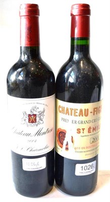 Lot 1026 - Chateau Figeac 2001, St Emilion; Chateau Montrose 2004, St Estephe (two bottles) U: high fill, torn