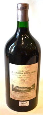 Lot 1040 - Chateau La Mission Haut Brion 1974, Graves, double magnum U: into neck, some soiling