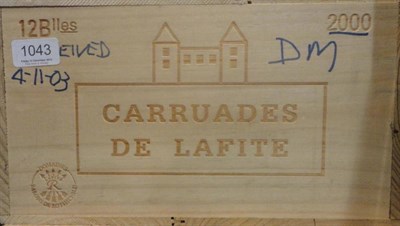 Lot 1043 - Chateau Lafite Rothschild 'Carruades de Lafite' 2000, Pauillac, owc (twelve bottles)