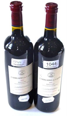 Lot 1044 - Chateau Lafite Rothschild 'Carruades de Lafite' 2005, Pauillac (x2) (two bottles) U: high fill,...