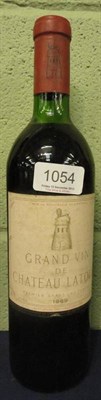 Lot 1054 - Chateau Latour 1969, Pauillac U: upper/top shoulder, depressed cork and signs of seepage,...