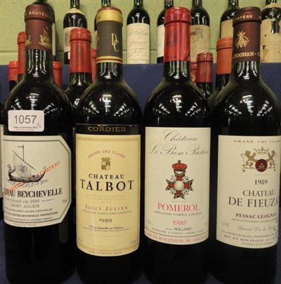 Lot 1057 - Chateau Le Bon Pasteur 1989, Pomerol; Chateau Talbot 1989, St-Julien; Chateau Beychevelle 1989,...