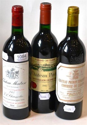 Lot 1084 - Chateau Pichon-Longueville Comtesse de Lalande 1985, Pauillac; Chateau Pavie 1985, St-Emilion;...