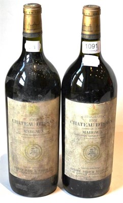 Lot 1091 - Chateau d'Issan 1981, Margaux, magnum (x2) (two magnums) U: into neck (just)