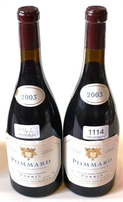 Lot 1114 - Vincent & Marie-Christine Perrin Pommard 2003 (x2) (two bottles) U: 2.5cm