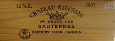 Lot 1120 - Chateau Rieussec 2001, Sauternes, halves, owc (twelve half bottles)