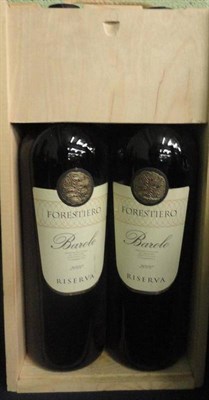 Lot 1155 - Forestiero Barolo 2000 (x2), in a wooden presentation case (two bottles)